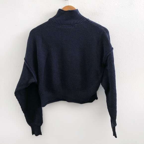 FREE PEOPLE Beach Hailee Cropped Funnel Sweater Size XS - Picture 3 of 11